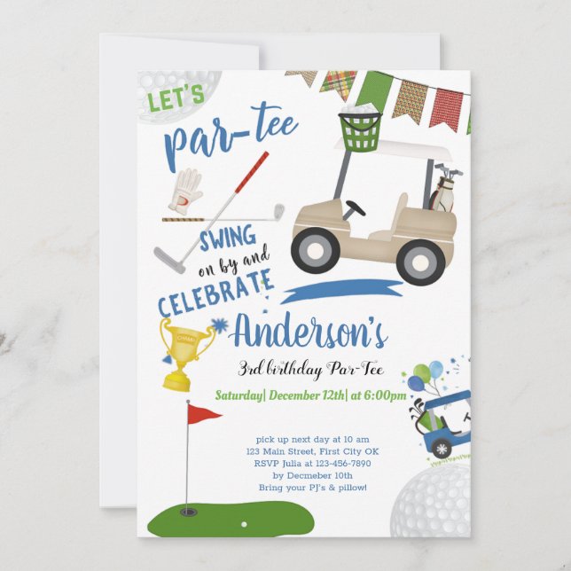 Tarjeta de invitación de cumpleaños diferente para (Anverso)