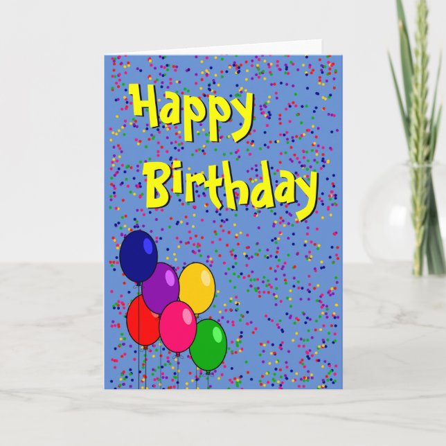 Tarjeta de invitación de cumpleaños feliz (Anverso)