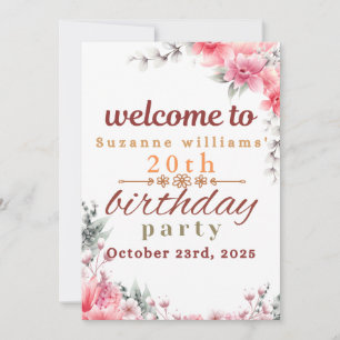 Tarjeta de invitación de cumpleaños feliz