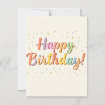 Tarjeta de invitación de cumpleaños feliz 