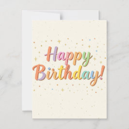 Tarjeta de invitación de cumpleaños feliz 