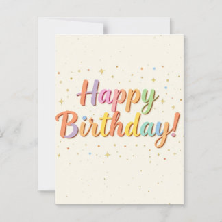 Tarjeta de invitación de cumpleaños feliz 