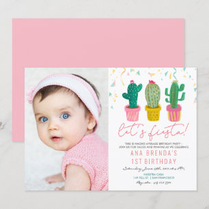 Tarjeta de invitación de cumpleaños Fiesta Cactus 