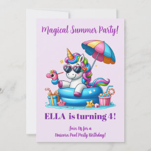 Tarjeta de Invitación de Cumpleaños Fiesta de Pisc