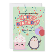 tarjeta de invitación de cumpleaños james