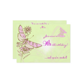 Tarjeta de invitación de cumpleaños Lemon Lime Pin