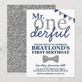 Tarjeta de Invitación de Cumpleaños Mr Onederful, 