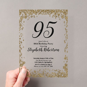 Tarjeta de invitación de cumpleaños número 95 en a