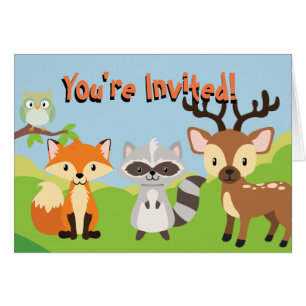Tarjeta de invitación de cumpleaños para animales