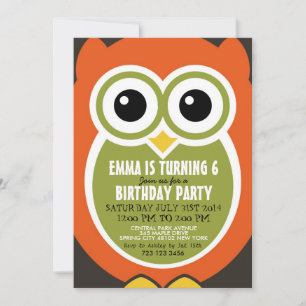 Tarjeta de invitación de cumpleaños para aves de l