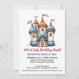 Tarjeta de invitación de cumpleaños para casa de s