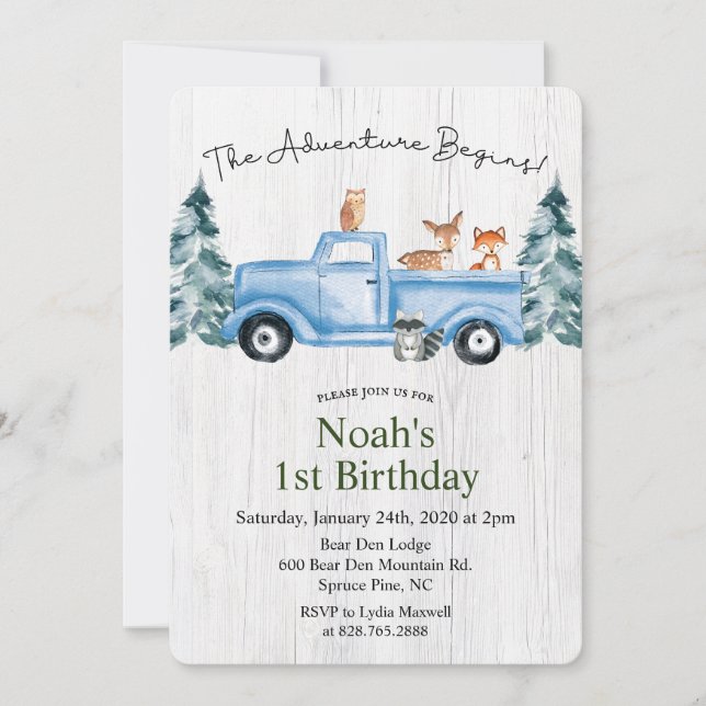 Tarjeta de invitación de cumpleaños para cualquier (Anverso)