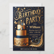 Tarjeta de invitación de cumpleaños para Él