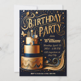 Tarjeta de invitación de cumpleaños para Él