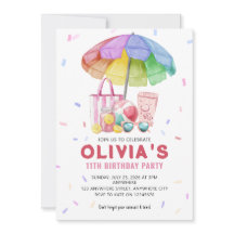 Tarjeta de invitación de cumpleaños para fiesta ju