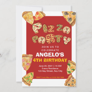 Tarjeta de invitación de cumpleaños para Fiesta Pi
