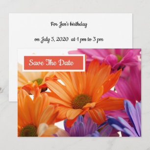 Tarjeta de invitación de cumpleaños para guardar l