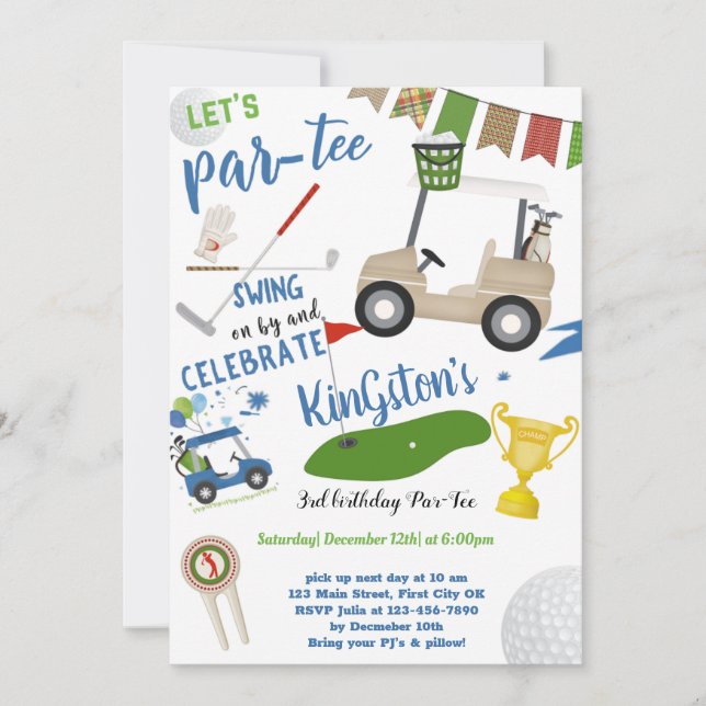Tarjeta de invitación de cumpleaños para la siembr (Anverso)