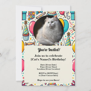 Tarjeta de invitación de cumpleaños para Mascota d