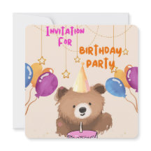 TARJETA DE INVITACIÓN DE CUMPLEAÑOS PARA NIÑOS