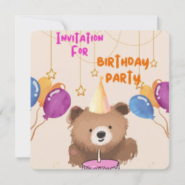 TARJETA DE INVITACIÓN DE CUMPLEAÑOS PARA NIÑOS
