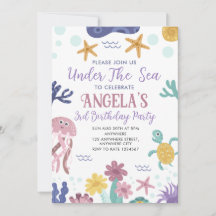 Tarjeta de Invitación de Cumpleaños para Niños Baj