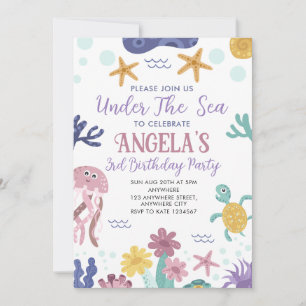 Tarjeta de Invitación de Cumpleaños para Niños Baj