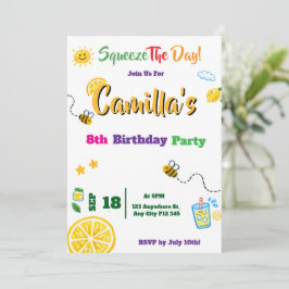 Tarjeta de invitación de cumpleaños para niños con