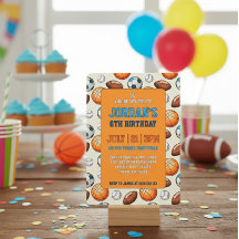 Tarjeta de invitación de cumpleaños para niños con