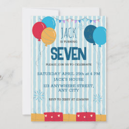 Tarjeta de invitación de cumpleaños para niños con