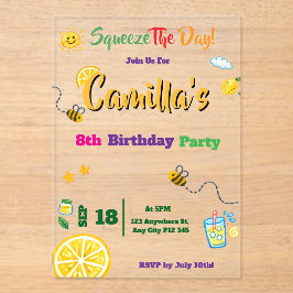 Tarjeta de invitación de cumpleaños para niños con