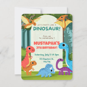Tarjeta de invitación de cumpleaños para niños de