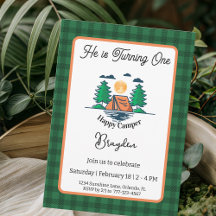 Tarjeta de invitación de cumpleaños para niños Hap