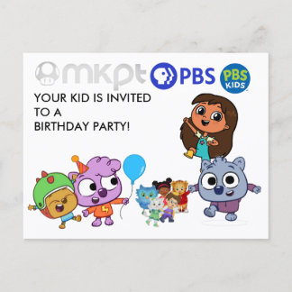 Tarjeta de invitación de cumpleaños para niños MKP