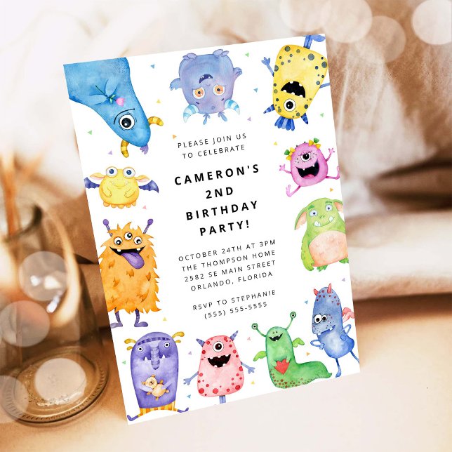 Tarjeta de Invitación de Cumpleaños para Niños Mon (Subido por el creador)