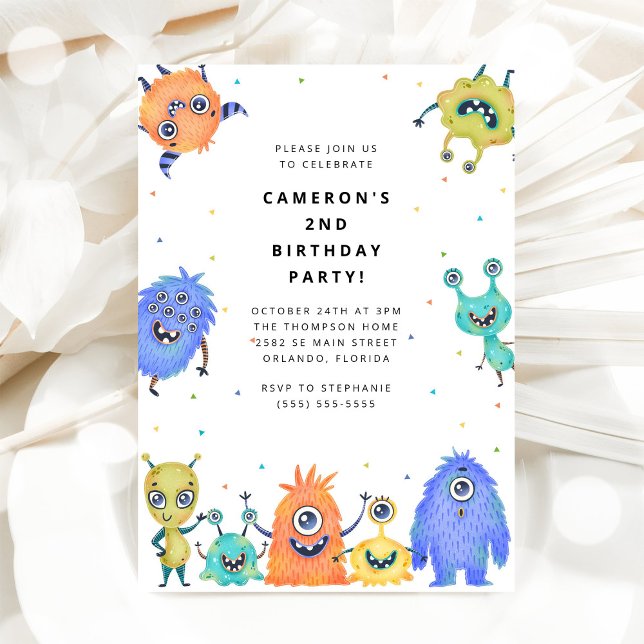 Tarjeta de Invitación de Cumpleaños para Niños Mon (Subido por el creador)