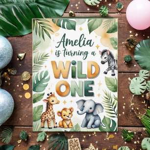 Tarjeta de invitación de cumpleaños para Wild One