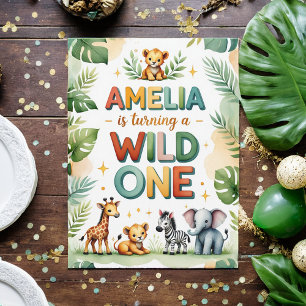 Tarjeta de invitación de cumpleaños para Wild One