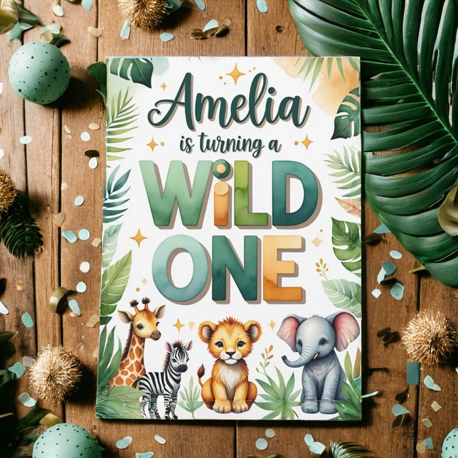 Tarjeta de invitación de cumpleaños para Wild One  (Subido por el creador)