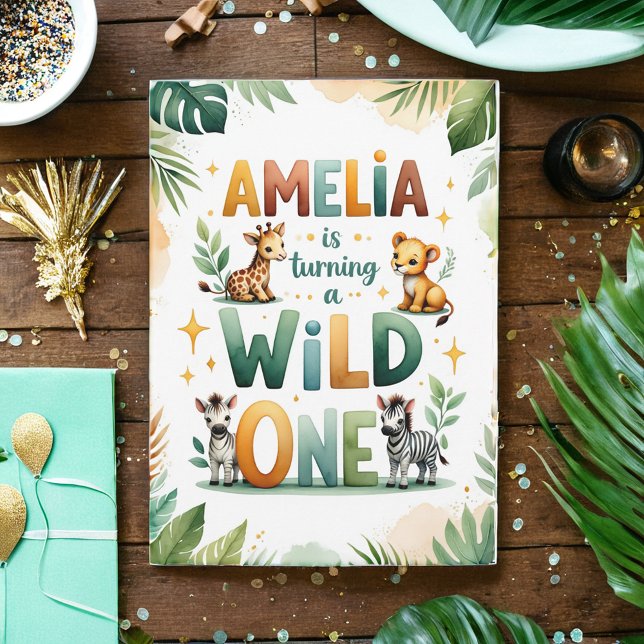 Tarjeta de invitación de cumpleaños para Wild One  (Subido por el creador)
