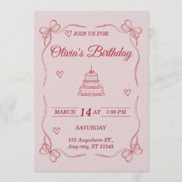 Tarjeta de Invitación de Cumpleaños Personalizable