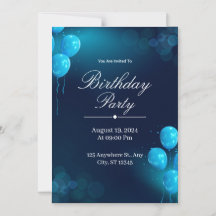 Tarjeta de invitación de cumpleaños personalizada