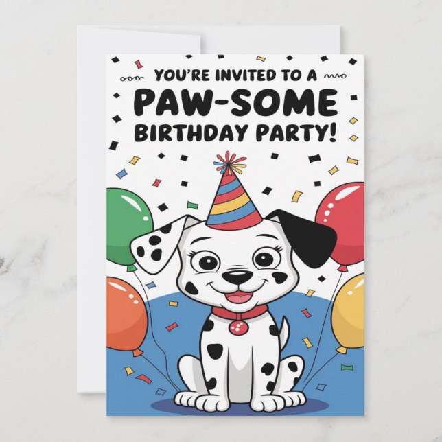 Tarjeta de invitación de cumpleaños personalizada  (Anverso)