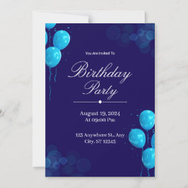 Tarjeta de Invitación de Cumpleaños Personalizada