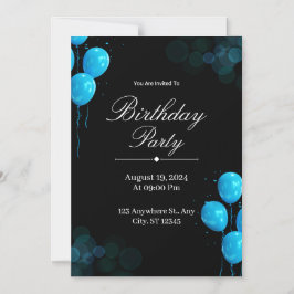 Tarjeta de invitación de cumpleaños personalizada