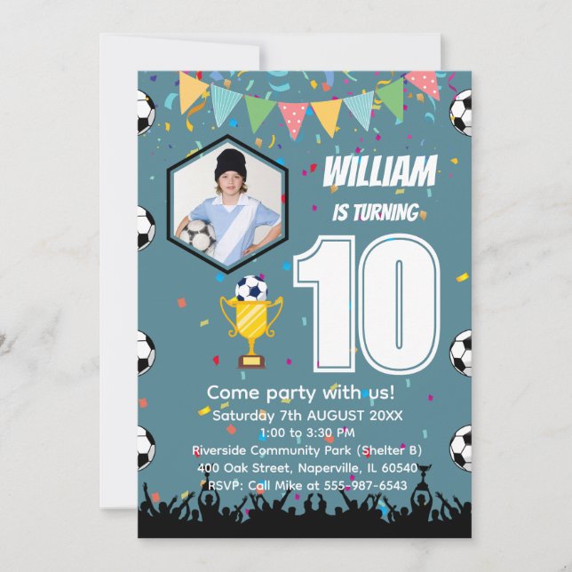 Tarjeta de invitación de cumpleaños personalizada  (Anverso)