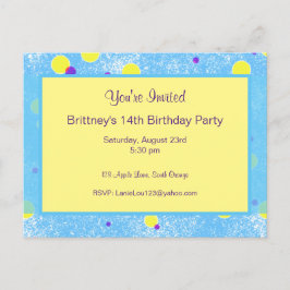 Tarjeta de Invitación de Cumpleaños Personalizada