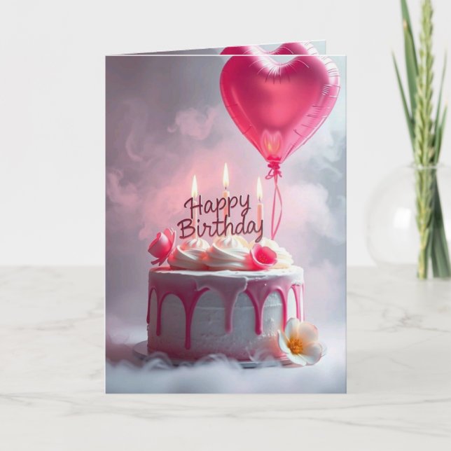 Tarjeta de Invitación de Cumpleaños Personalizada  (Anverso)