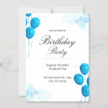 Tarjeta de invitación de cumpleaños personalizada