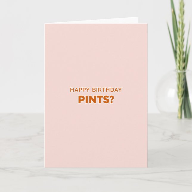 Tarjeta de invitación de cumpleaños Pint (Anverso)